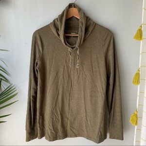 Olive Cowl Neck Pullover Sweater